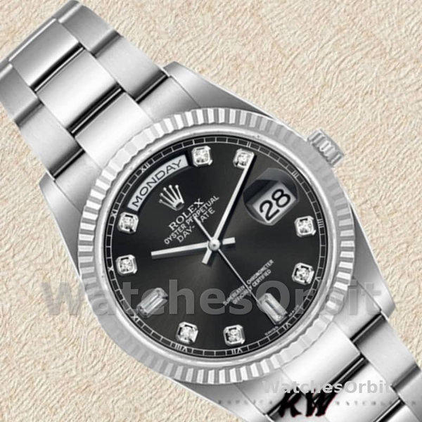 Rolex Day-Date 118239 Black Diamonds Dial 36mm Unisex Replica Watch