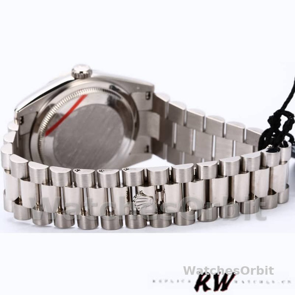 Rolex Day-Date 118239 Black Diamonds Dial Fluted Bezel 36mm Unisex Replica Watch