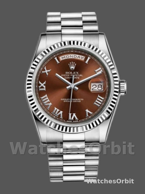 Rolex Day-Date 118239 Chocolate Brown Dial 36mm Unisex Replica Watch