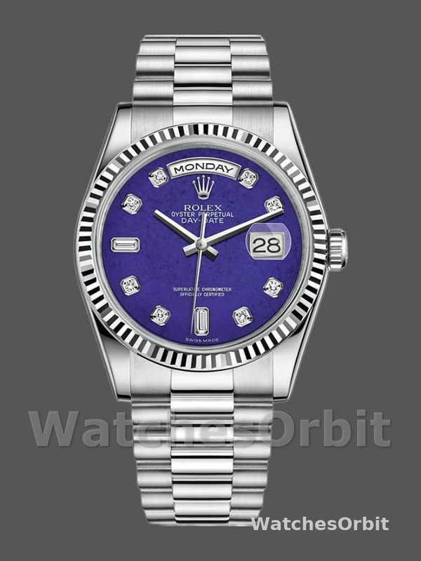 Rolex Day-Date 118239 Diamond Lapis Lazuli Blue Dial 36mm Unisex Replica Watch