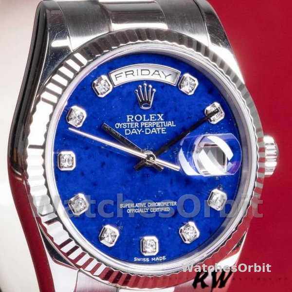Rolex Day-Date 118239 Diamond Lapis Lazuli Blue Dial 36mm Unisex Replica Watch