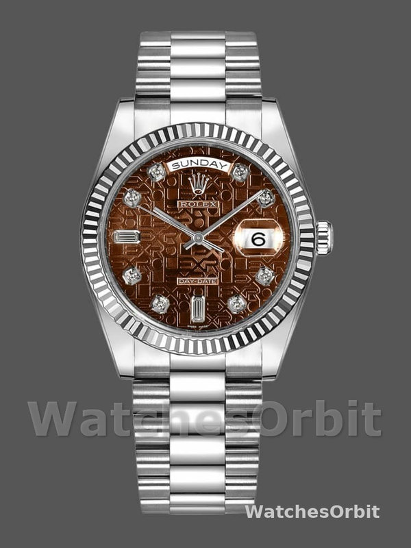 Rolex Day-Date 118239 Jubilee Chocolate Brown Dial 36mm Unisex Replica Watch