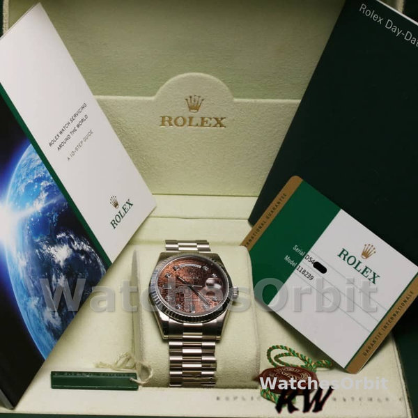 Rolex Day-Date 118239 Jubilee Chocolate Brown Dial 36mm Unisex Replica Watch