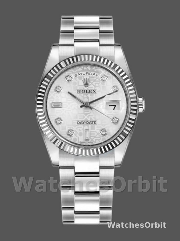 Rolex Day-Date 118239 Jubilee Silver Dial 36mm Unisex Replica Watch