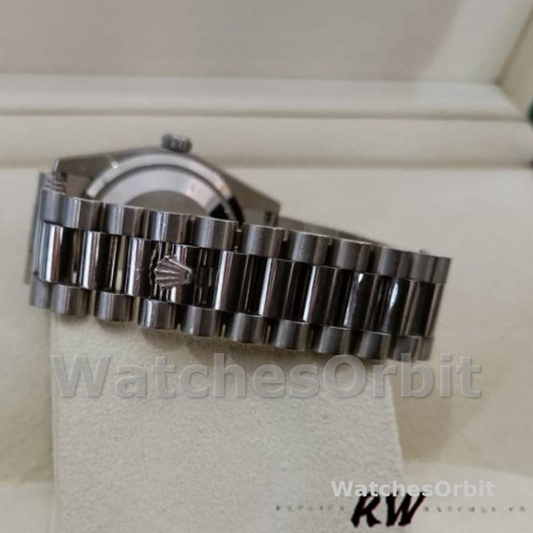 Rolex Day-Date 118239 Mother of Pearl White Dial Fluted Bezel 36mm Unisex Replica Watch