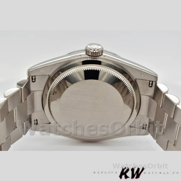 Rolex Day-Date 118239 White Gold Black Dial Fluted Bezel 36mm Unisex Replica Watch