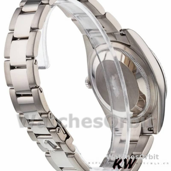 Rolex Day-Date 118239 White Gold Blue Dial Fluted Bezel 36mm Unisex Replica Watch