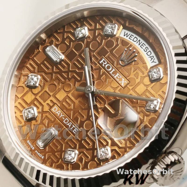 Rolex Day-Date 118239 White Gold Jubilee Chocolate Brown Dial 36mm Unisex Replica Watch
