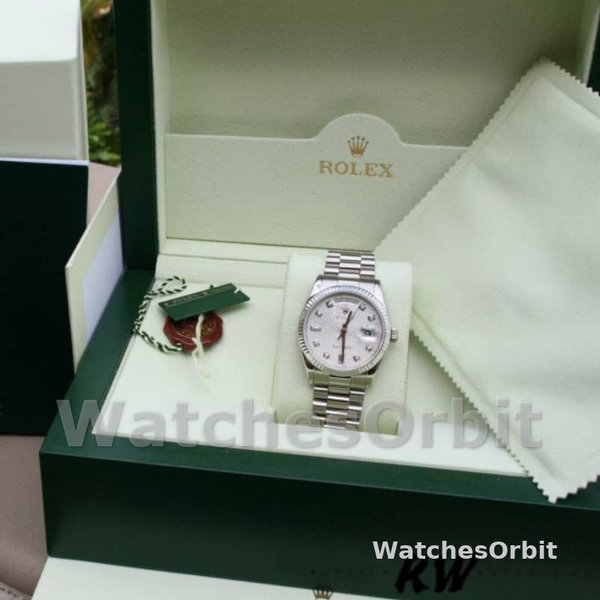 Rolex Day-Date 118239 white gold Jubilee Silver Dial 36mm Unisex Replica Watch