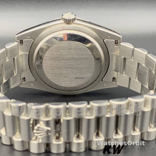 Rolex Day-Date 118296 Platinum MOP White Dial Diamond 36mm Unisex Replica Watch