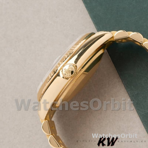 Rolex Day-Date 118338 Yellow gold Silver dial 36mm Unisex Replica Watch