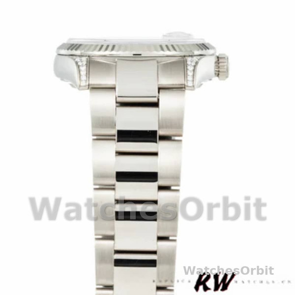 Rolex Day Date 118339 White Gold white Dial Fluted Bezel 36mm Unisex Replica Watch