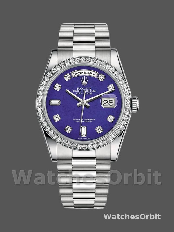 Rolex Day Date 118346 Lapis Lazuli Blue Dial 36mm Unisex Replica Watch