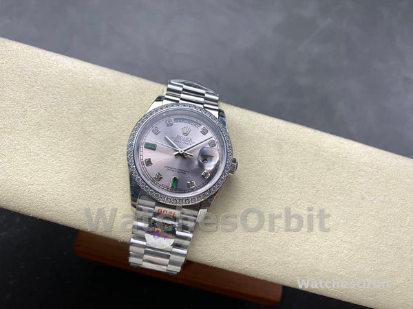 Rolex Day Date 118346 Rhodium Grey Dial 36mm Unisex Replica Watch