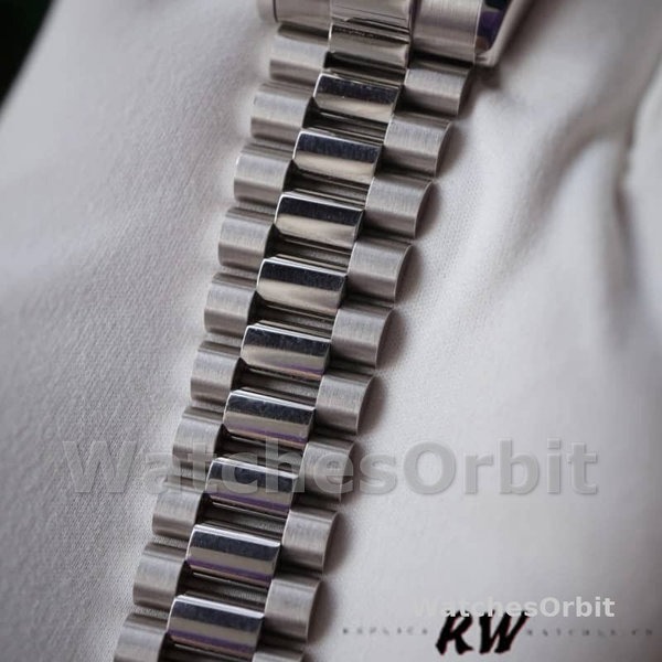 Rolex Day Date 118346 Silver Dial Diamond 36mm Unisex Replica Watch