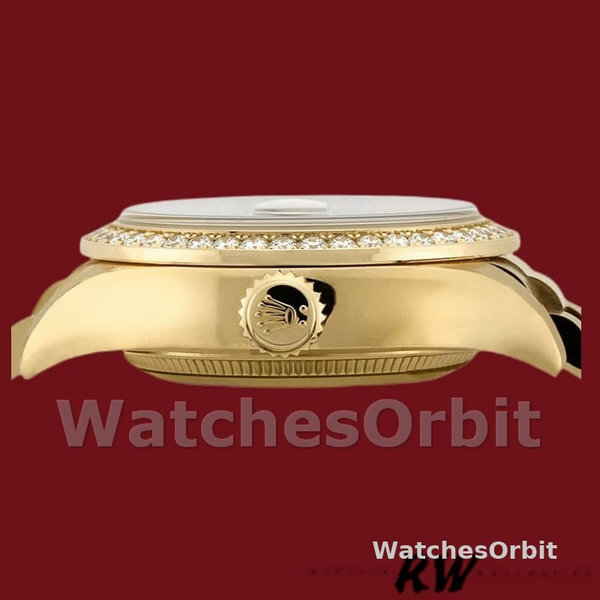 Rolex Day Date 118348 Champagne dial Yellow Gold 36mm Unisex Replica Watch
