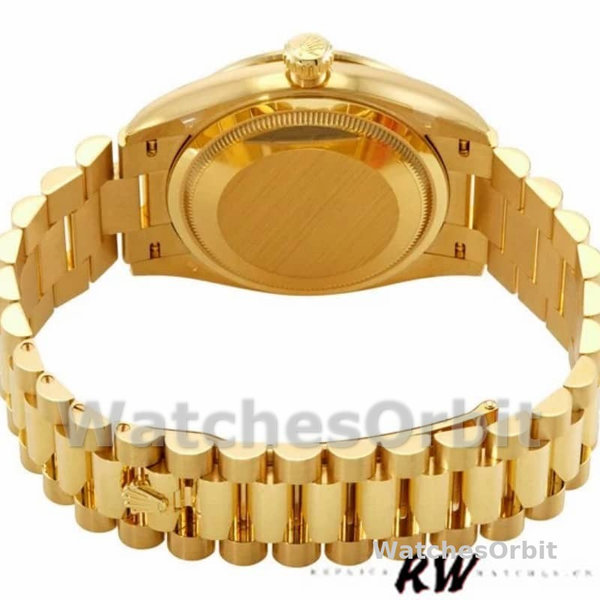 Rolex Day Date 118348 Champagne Jubilee Diamond Dial Yellow Gold 36mm Unisex Replica Watch
