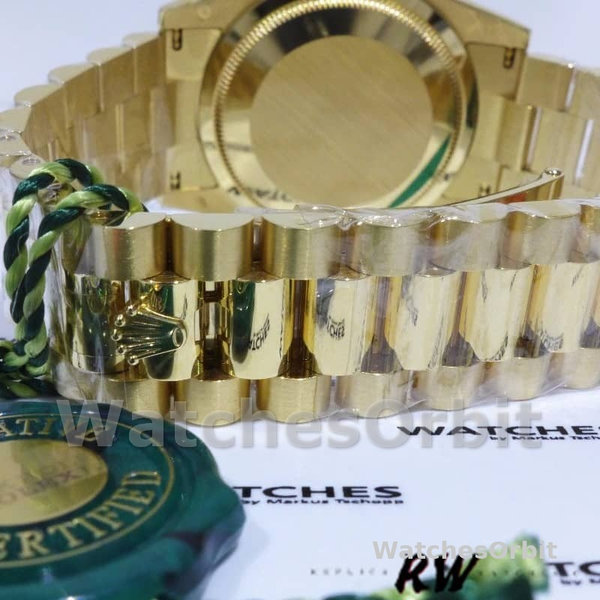 Rolex Day Date 118348 Green Dial Yellow Gold 36mm Unisex Replica Watch