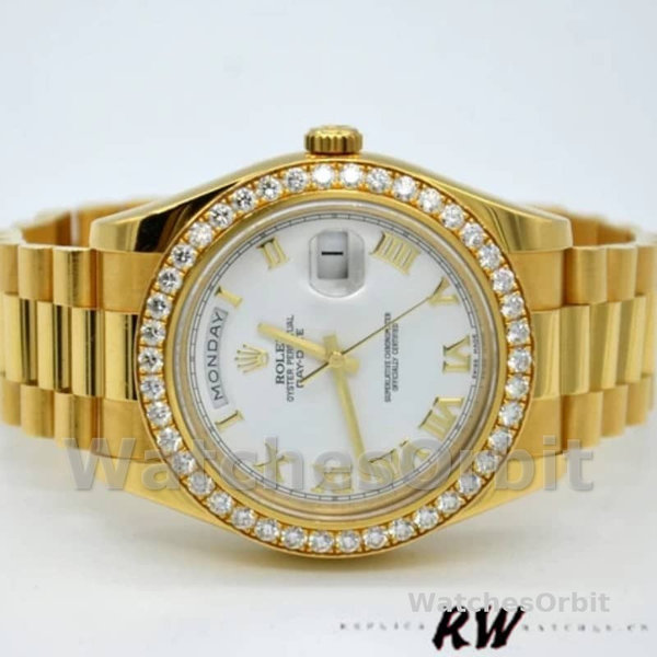 Rolex Day-Date 118348 White Roman Numeral Dial 36mm Unisex Replica Watch