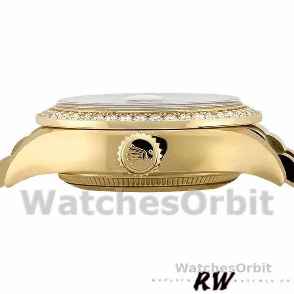 Rolex Day-Date 118348 White Roman Numeral Dial 36mm Unisex Replica Watch