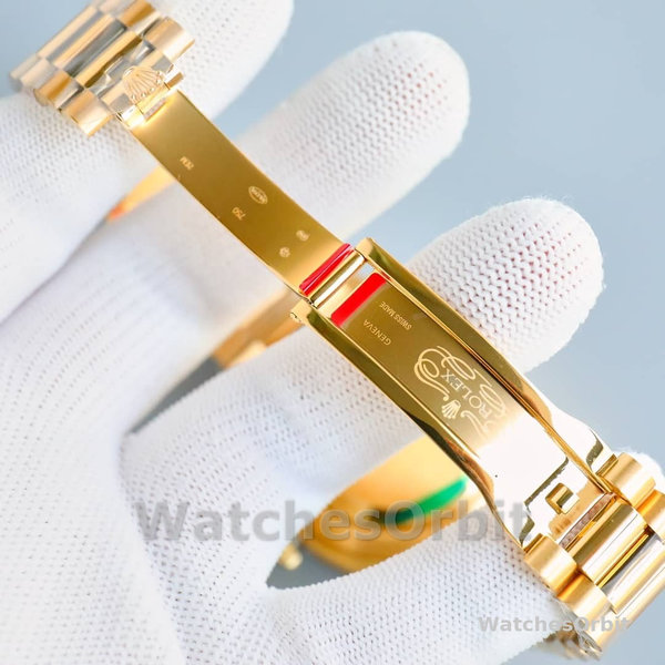 Rolex Day-Date 118348 Yellow Gold White Dial 36mm Unisex Replica Watch