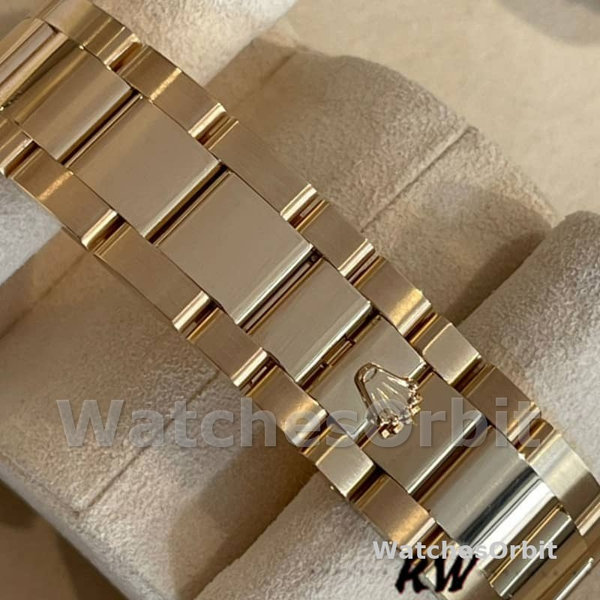 Rolex Day-Date 118388 Yellow Gold Black Index Dial 36mm Unisex Replica Watch