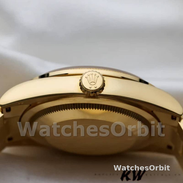 Rolex Day-Date 118388 Yellow Gold Silver Index Dial 36MM Unisex Replica Watch