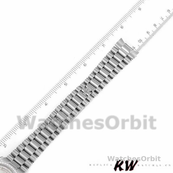 Rolex Day-Date 118389 Diamond Bezel MOP White Dial 36MM Unisex Replica Watch