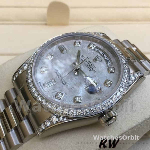 Rolex Day-Date 118389 Meteorite Grey Dial 36MM Unisex Replica Watch