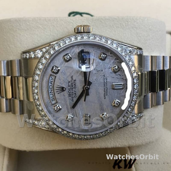 Rolex Day-Date 118389 Meteorite Grey Dial 36MM Unisex Replica Watch