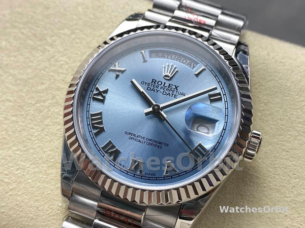 Rolex Day Date 128236 0018 Ice Blue Roman Dial