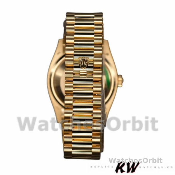 Rolex Day-Date 128238 Fluted Bezel Carnelian dial 36MM Unisex Replica Watch