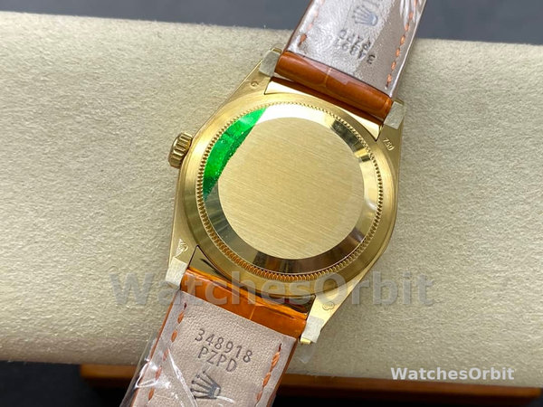 Rolex Day-Date 128238 Fluted Bezel Carnelian dial 36MM Unisex Replica Watch