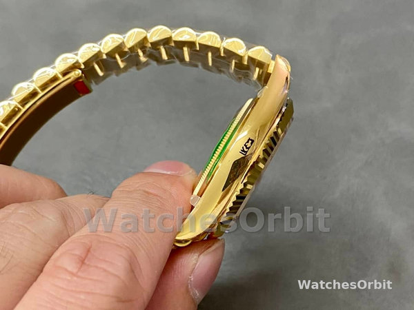 Rolex Day-Date 128238 Fluted Bezel Champagne Index Dial 36MM Unisex Replica Watch