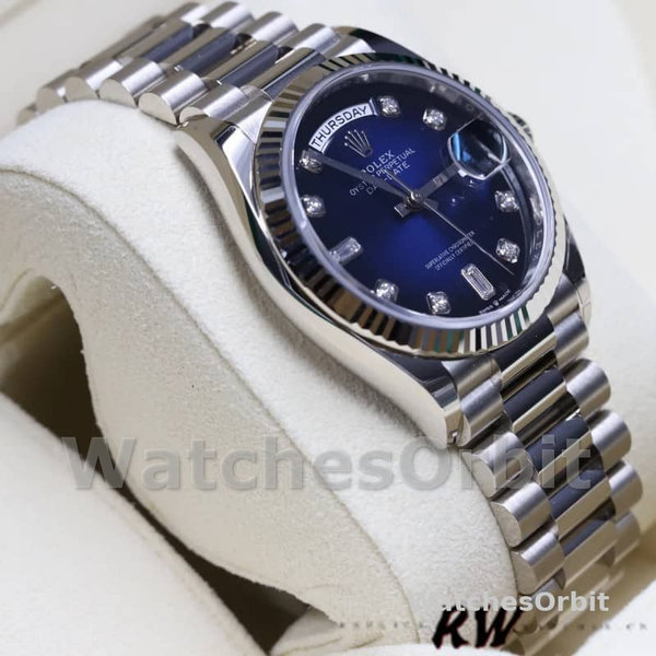 Rolex Day-Date 128239 Blue Ombre Diamond Dial 36MM Unisex Replica Watch