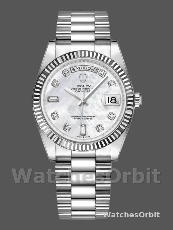 Rolex Day-Date 128239 White Gold Mother of Pearl Dial 36MM Unisex Replica Watch