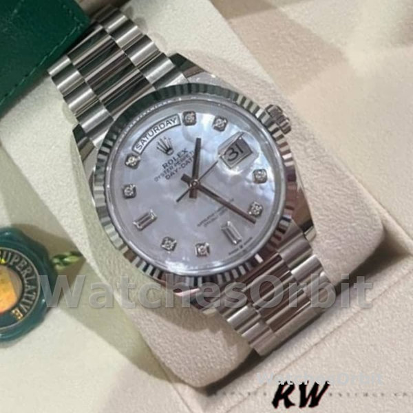 Rolex Day-Date 128239 White Gold Mother of Pearl Dial 36MM Unisex Replica Watch