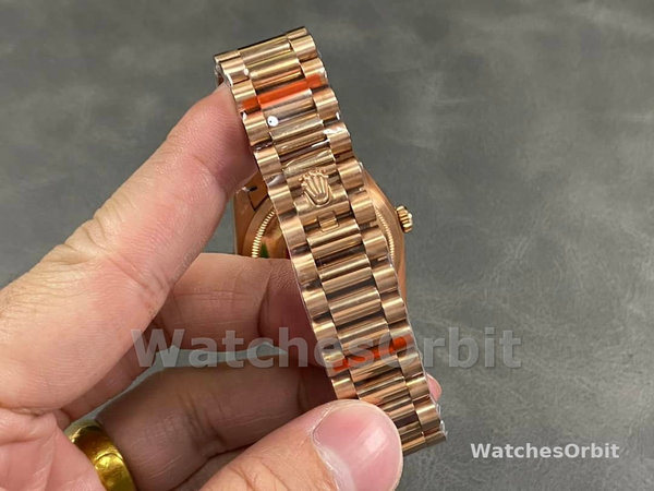 Rolex Day-Date 128345RBR Brown Ombre Dial Everose Gold 36MM Unisex Replica Watch