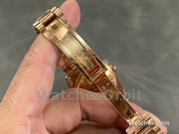 Rolex Day-Date 128345RBR Brown Ombre Dial Everose Gold 36MM Unisex Replica Watch