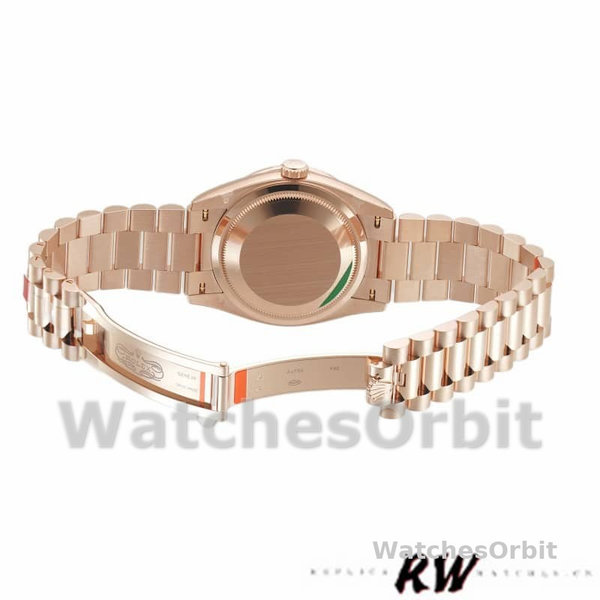 Rolex Day-Date 128345RBR Champagne Rose Dial Everose Gold 36MM Unisex Replica Watch