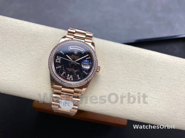 Rolex Day-Date 128345RBR Eisenkiesel dial Everose Gold 36MM Unisex Replica Watch