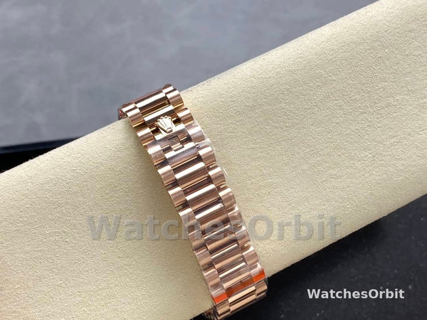 Rolex Day-Date 128345RBR Eisenkiesel dial Everose Gold 36MM Unisex Replica Watch