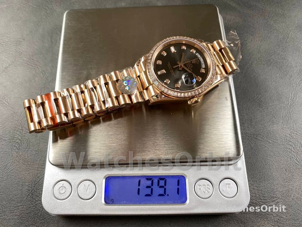 Rolex Day-Date 128345RBR Slate Dial Everose Gold 36MM Unisex Replica Watch