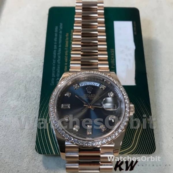 Rolex Day-Date 128345RBR Slate Dial Everose Gold 36MM Unisex Replica Watch