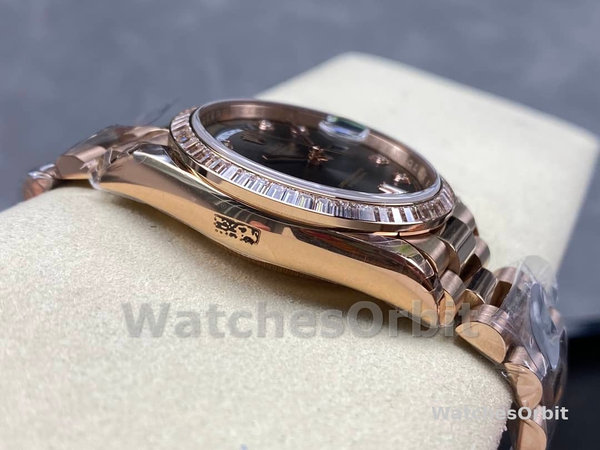 Rolex Day-Date 128345RBR Slate Dial Everose Gold 36MM Unisex Replica Watch