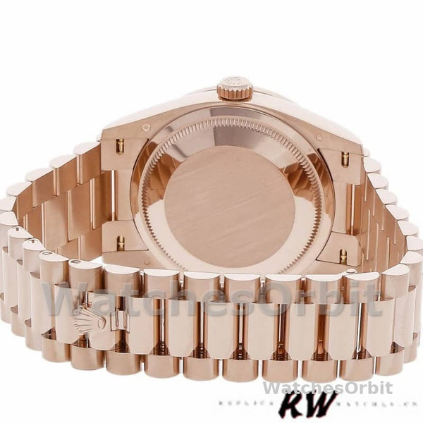 Rolex Day-Date 128345RBR White Dial Everose Gold 36MM Unisex Replica Watch