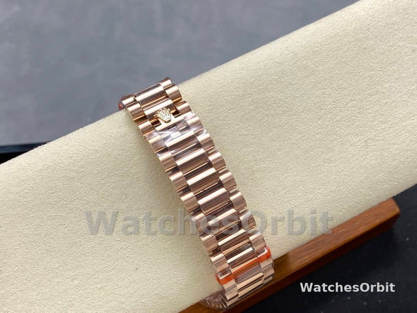 Rolex Day-Date 128345RBR White Dial Everose Gold 36MM Unisex Replica Watch