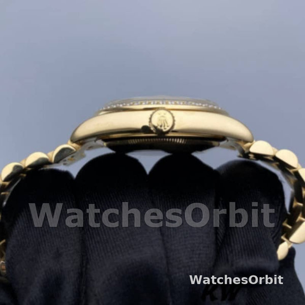 Rolex Day-Date 128348RBR Champagne Diamond Dial Yellow Gold 36MM Unisex Replica Watch