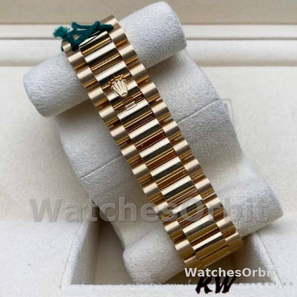 Rolex Day-Date 128348RBR Champagne Index Dial Yellow Gold 36MM Unisex Replica Watch