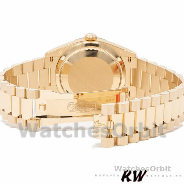 Rolex Day-Date 128348RBR Green Ombre Diamond Dial Yellow Gold 36MM Unisex Replica Watch